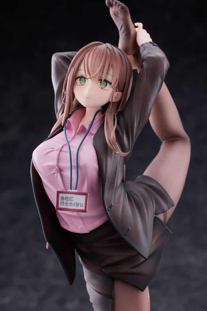 Original Character PVC Statue 1/4 OL-chan Who Doesn&#39;t Want to Go to Work Pink Ver. 26 cm