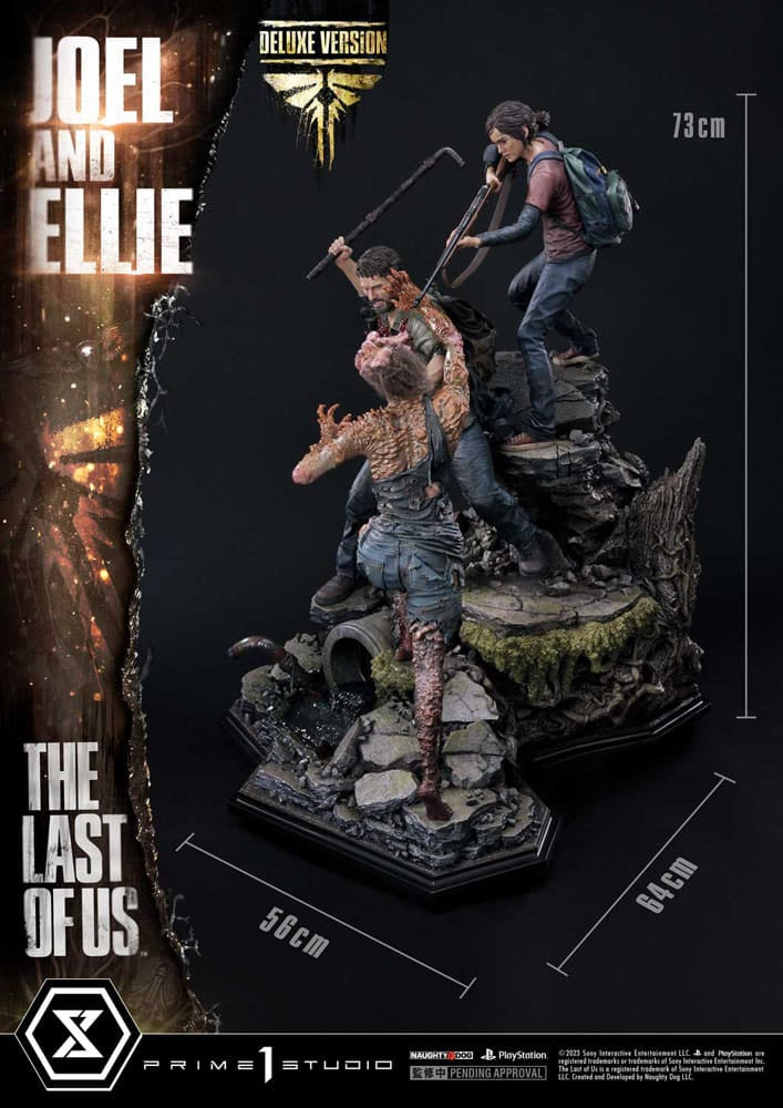 The Last of Us Part I Ultimate Premium Masterline Series Statue Joel &amp; Ellie Deluxe Bonus Version (The Last of Us Part I) 73 cm