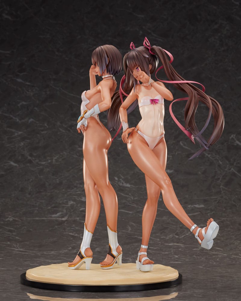 Taimanin RPG Set of 2 PVC Statue 1/6 Adult Yukikaze and Young Yukikaze Swimsuits Ver. 28 cm