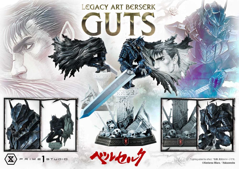 Berserk Legacy Art Kentaro Miura Statue Statue 1/6 Guts Bonus Version 45 cm