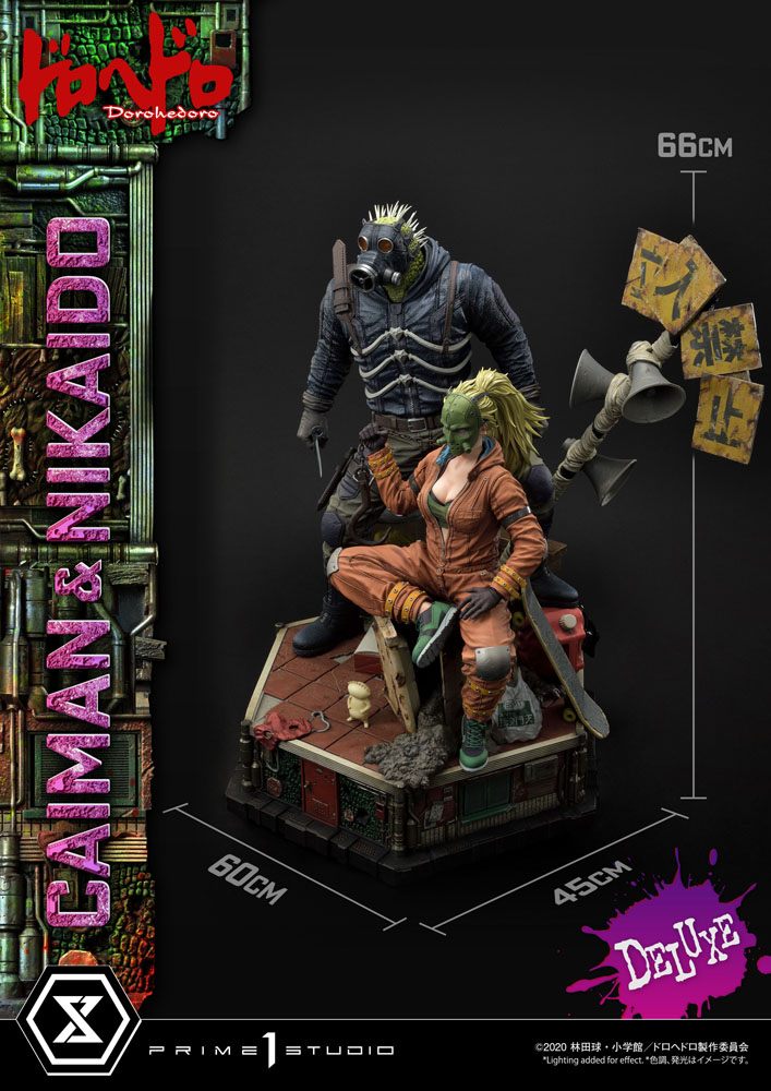 Dorohedoro Statue 1/4 Caiman &amp; Nikaido Deluxe Version 66 cm