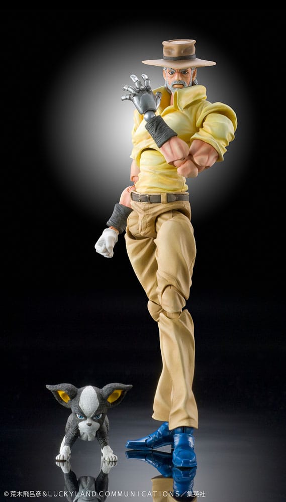 JoJo&#39;s Bizarre Adventure Super Action Action Figure Chozokado (Joseph Joestar &amp; Iggy) (3rd-run) 15 cm