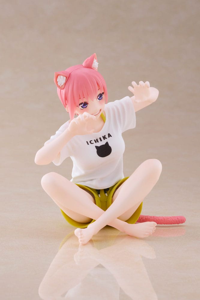 The Quintessential Quintuplets 2 PVC Statue Desktop Ichika Nakano Newley Written Cat Roomwear Ver. 13 cm