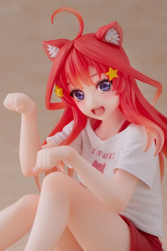 The Quintessential Quintuplets PVC Statue Desktop Itsuki Nakano Newley Written Cat Roomwear Ver.