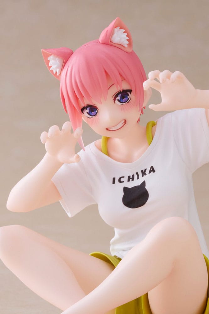 The Quintessential Quintuplets 2 PVC Statue Desktop Ichika Nakano Newley Written Cat Roomwear Ver. 13 cm