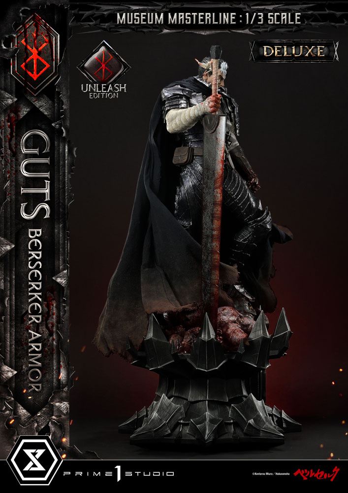 Berserk Museum Masterline Statue 1/3 Guts Berserker Armor Unleash Edition Deluxe Bonus Version 121 cm