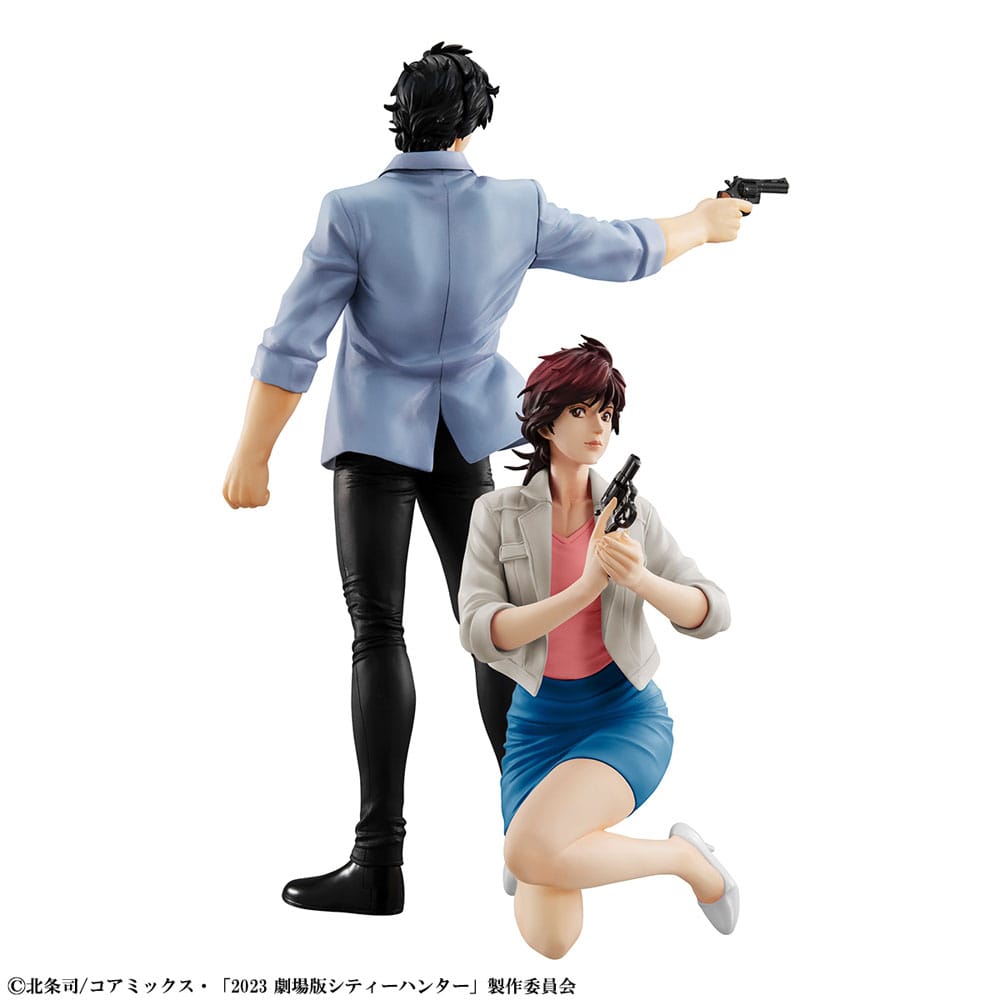 City Hunter Private Eyes G.E.M. Series PVC Statues Saeba Ryo &amp; Makimura Kaori 17 - 25 cm