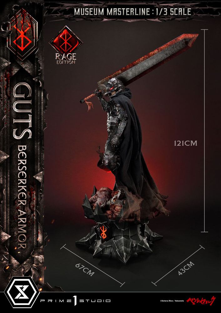 Berserk Museum Masterline Statue 1/3 Guts Berserker Armor Rage Edition 121 cm