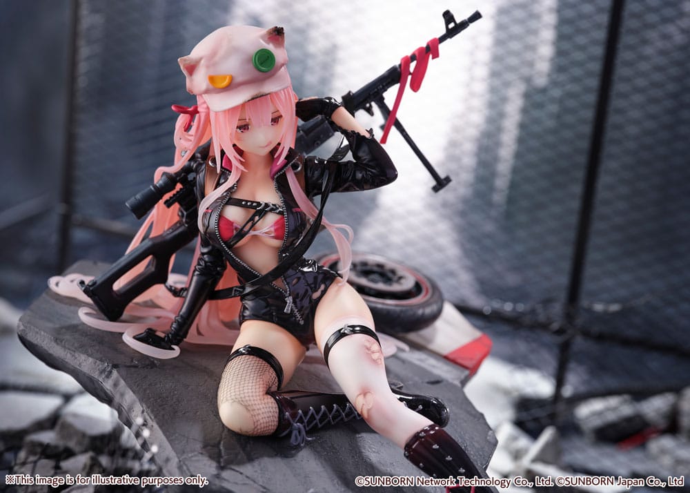 Girls&#39; Frontline SHIBUYA SCRAMBLE FIGURE PVC Statue 1/7 UKM-2000 Gale Lightning -Wounded Ver.- 20 cm