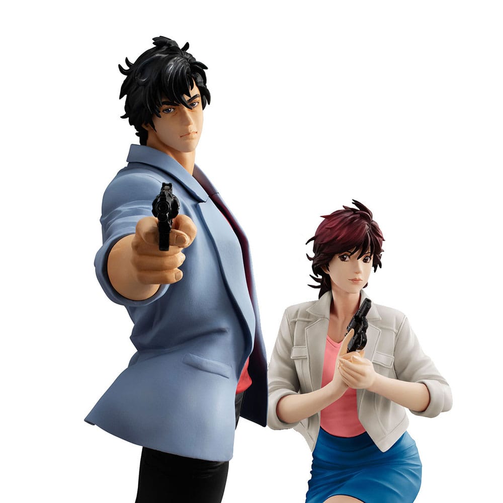 City Hunter Private Eyes G.E.M. Series PVC Statues Saeba Ryo &amp; Makimura Kaori 17 - 25 cm