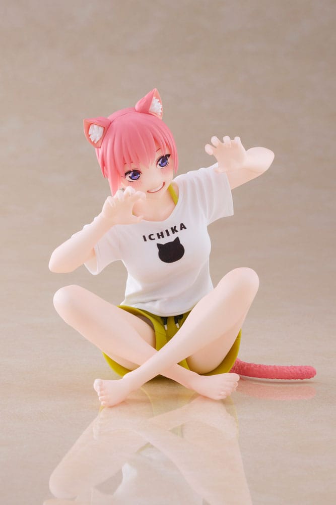 The Quintessential Quintuplets 2 PVC Statue Desktop Ichika Nakano Newley Written Cat Roomwear Ver. 13 cm