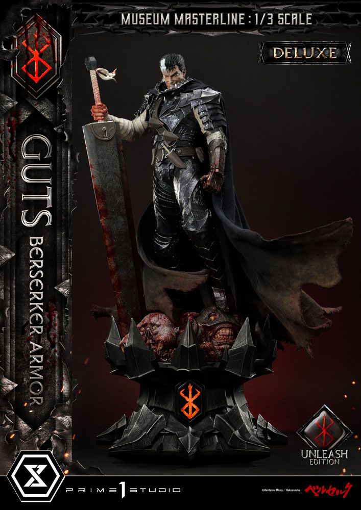 Berserk Museum Masterline Statue 1/3 Guts Berserker Armor Unleash Edition Deluxe Bonus Version 121 cm