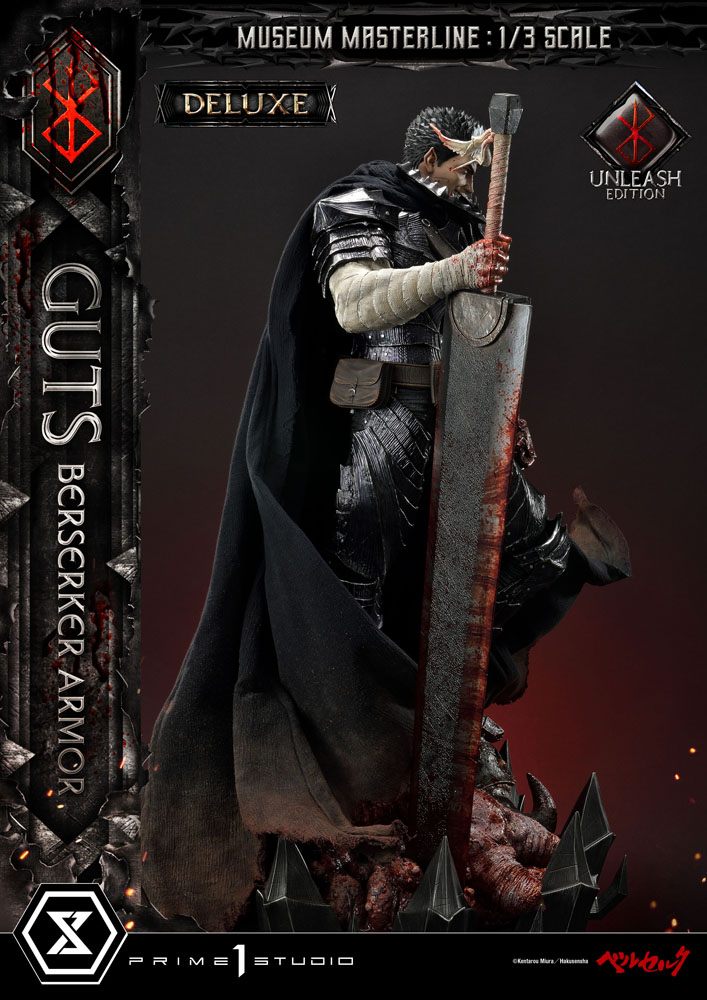 Berserk Museum Masterline Statue 1/3 Guts Berserker Armor Unleash Edition Deluxe Bonus Version 121 cm