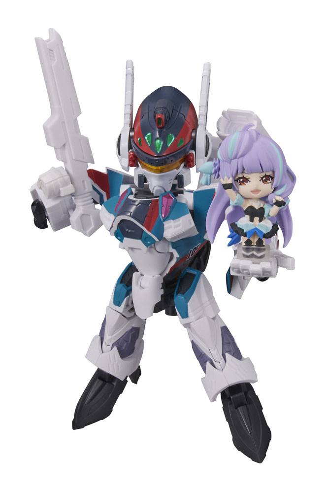 Macross Delta Tiny Session Vehicle mit Action Figure VF-31C Siegfried (Arad Mölders Use) with Mikumo Guynemer 10 cm