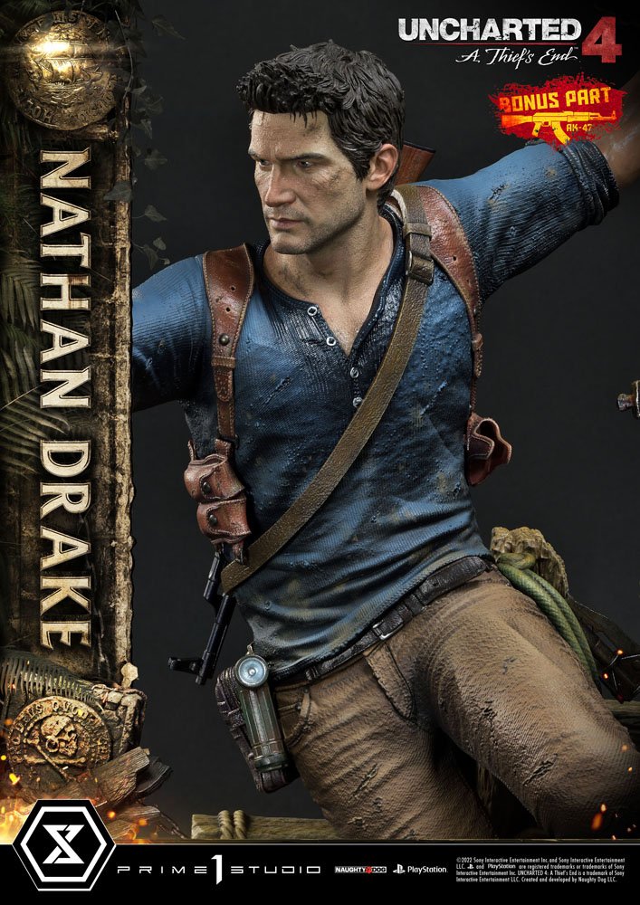 Uncharted 4: A Thief&#39;s End Ultimate Premium Masterline Statue 1/4 Nathan Drake Deluxe Bonus Version 69 cm