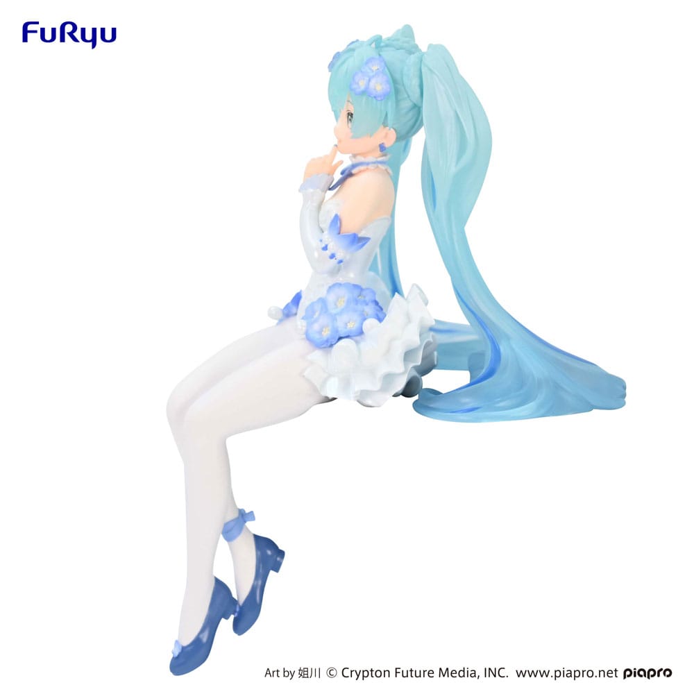 Hatsune Miku Noodle Stopper PVC Statue Miku Flower Fairy Nemophila 15 cm