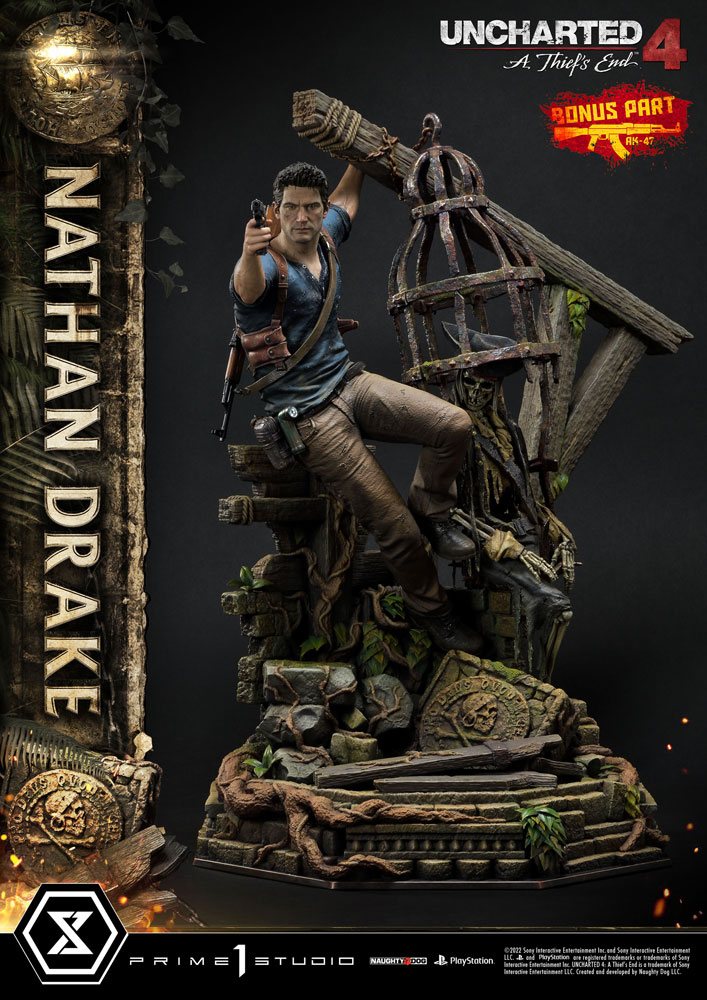 Uncharted 4: A Thief&#39;s End Ultimate Premium Masterline Statue 1/4 Nathan Drake Deluxe Bonus Version 69 cm