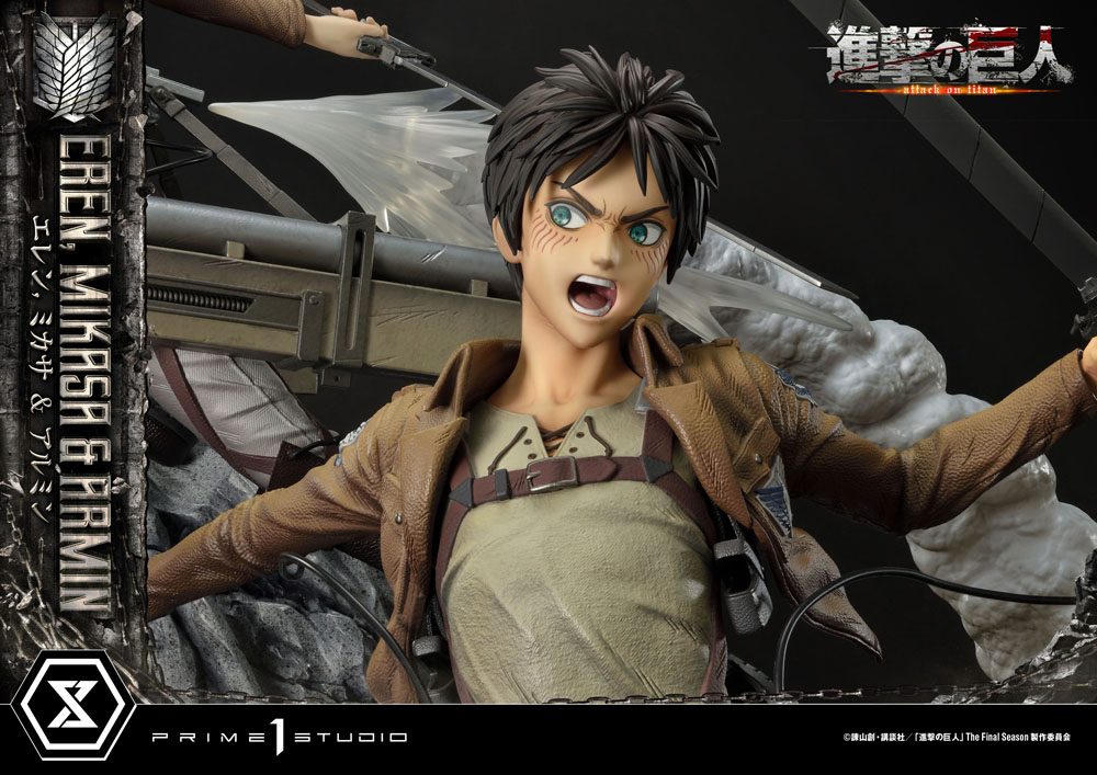 Attack on Titan Ultimate Premium Masterline Statue Eren, Mikasa, &amp; Armin 72 cm