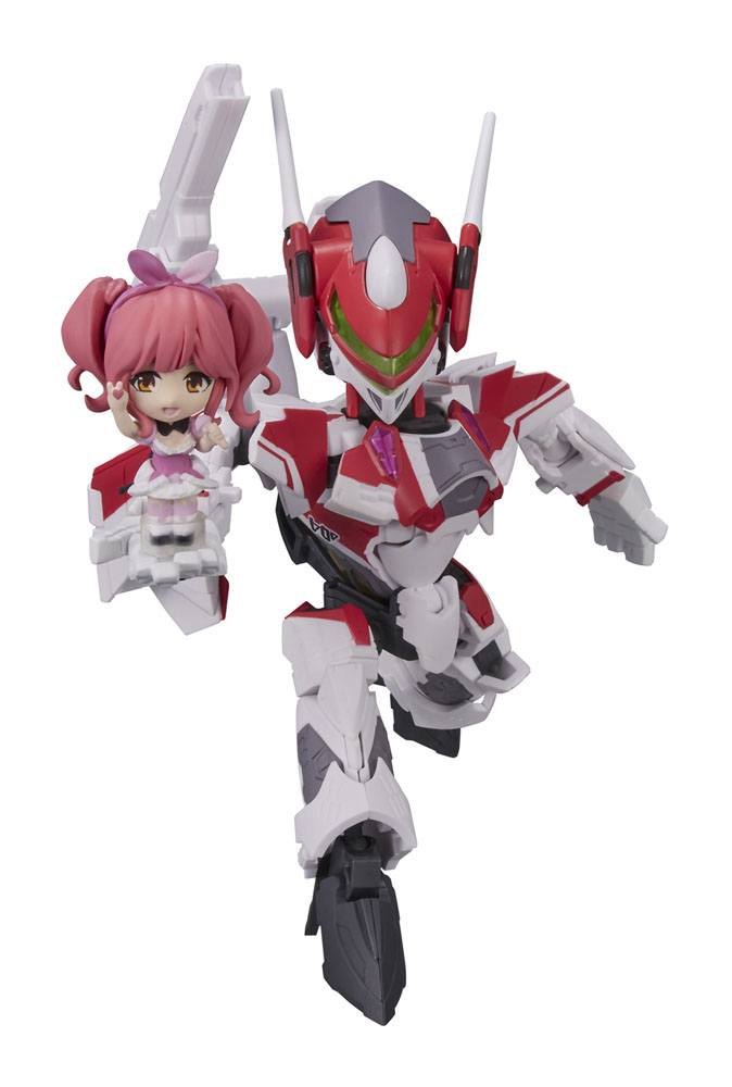 Macross Delta Tiny Session Vehicle mit Action Figure VF-31C Siegfried (Mirage Farina Jenius Use) with Makina Nakajima 10 cm