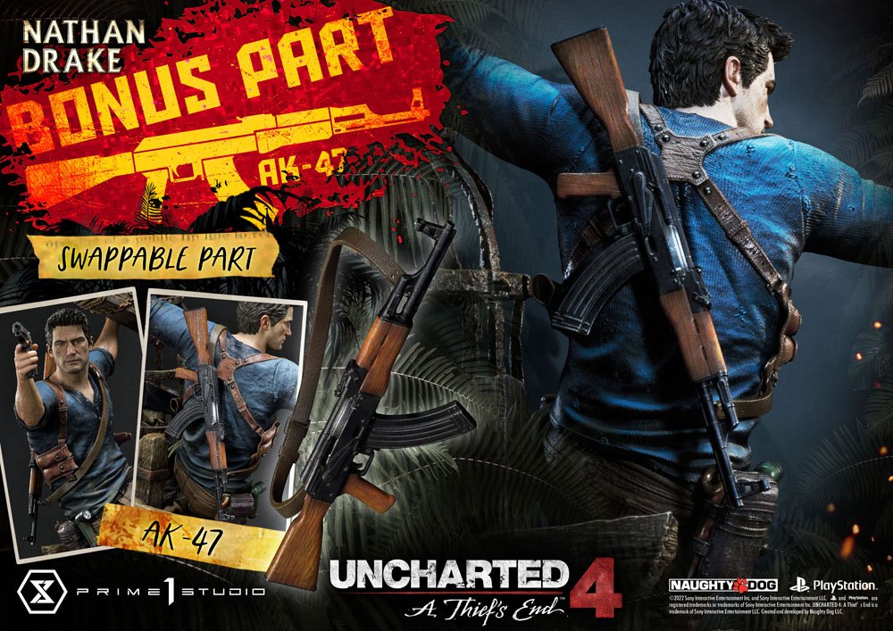 Uncharted 4: A Thief&#39;s End Ultimate Premium Masterline Statue 1/4 Nathan Drake Deluxe Bonus Version 69 cm