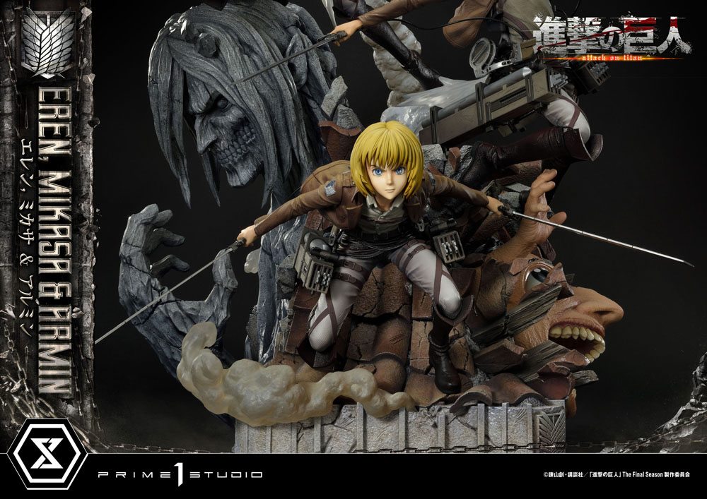 Attack on Titan Ultimate Premium Masterline Statue Eren, Mikasa, &amp; Armin 72 cm