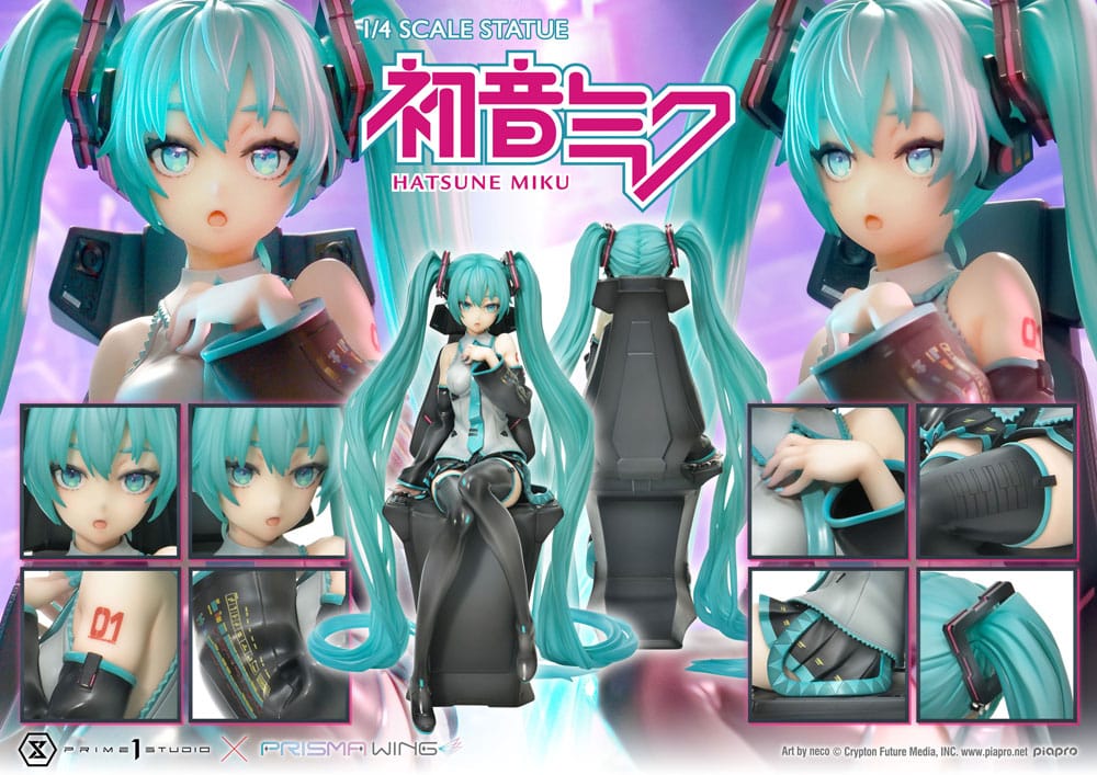 Hatsune Miku Prisma Wing PVC Statue 1/4 Hatsune Miku Art by neco 34 cm