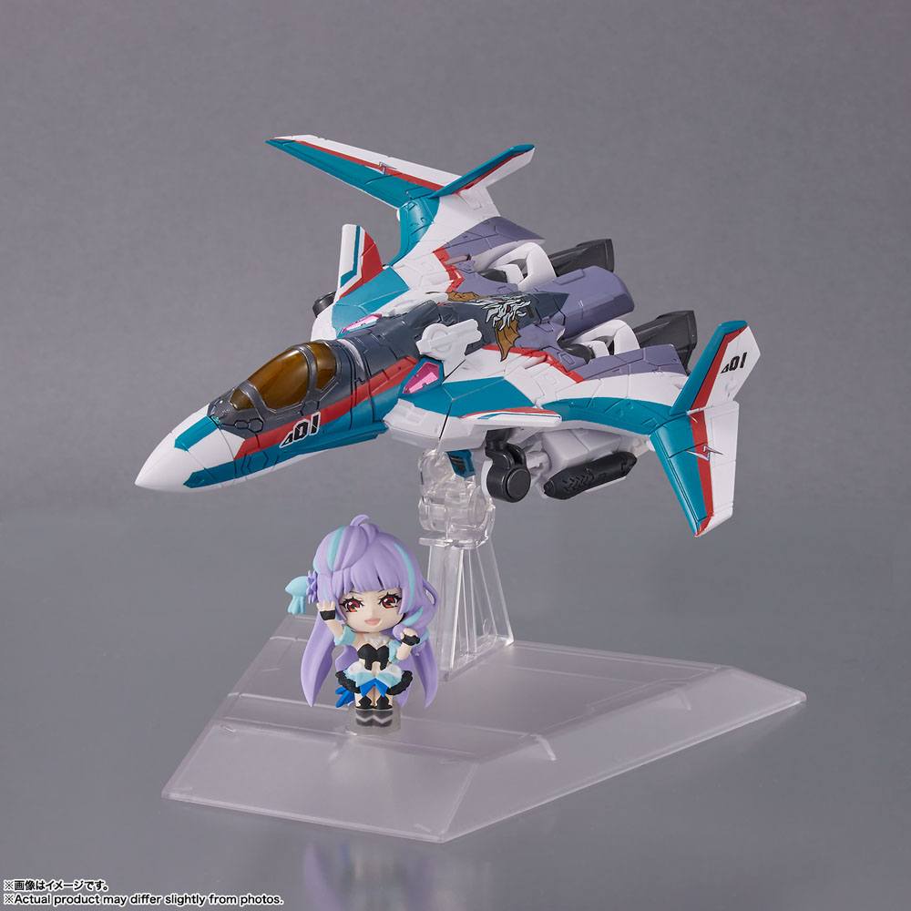 Macross Delta Tiny Session Vehicle mit Action Figure VF-31C Siegfried (Arad Mölders Use) with Mikumo Guynemer 10 cm