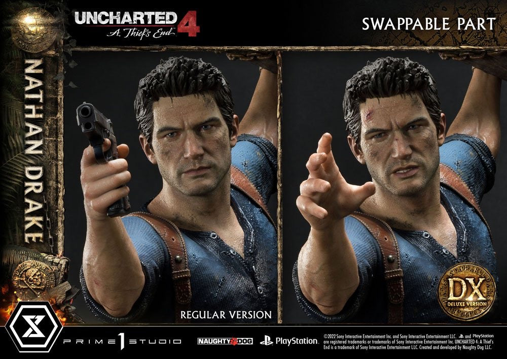 Uncharted 4: A Thief&#39;s End Ultimate Premium Masterline Statue 1/4 Nathan Drake Deluxe Bonus Version 69 cm