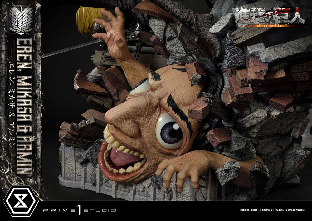 Attack on Titan Ultimate Premium Masterline Statue Eren, Mikasa, &amp; Armin 72 cm