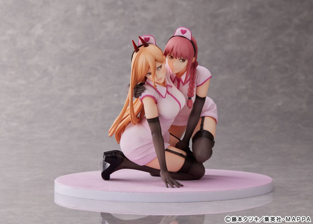 Chainsaw Man PVC Statue 1/7 Power &amp; Makima Nurse Ver. 14 cm