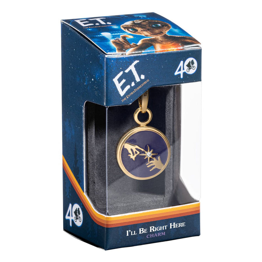 E.T. the Extra-Terrestrial Bracelet Charm Lumos I'll Be Right Here (gold plated)