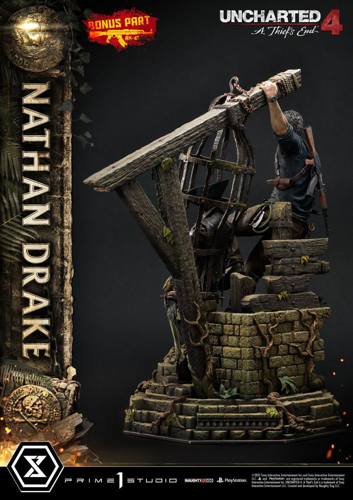 Uncharted 4: A Thief&#39;s End Ultimate Premium Masterline Statue 1/4 Nathan Drake Deluxe Bonus Version 69 cm