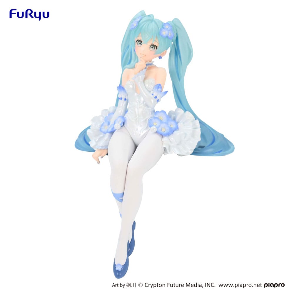 Hatsune Miku Noodle Stopper PVC Statue Miku Flower Fairy Nemophila 15 cm