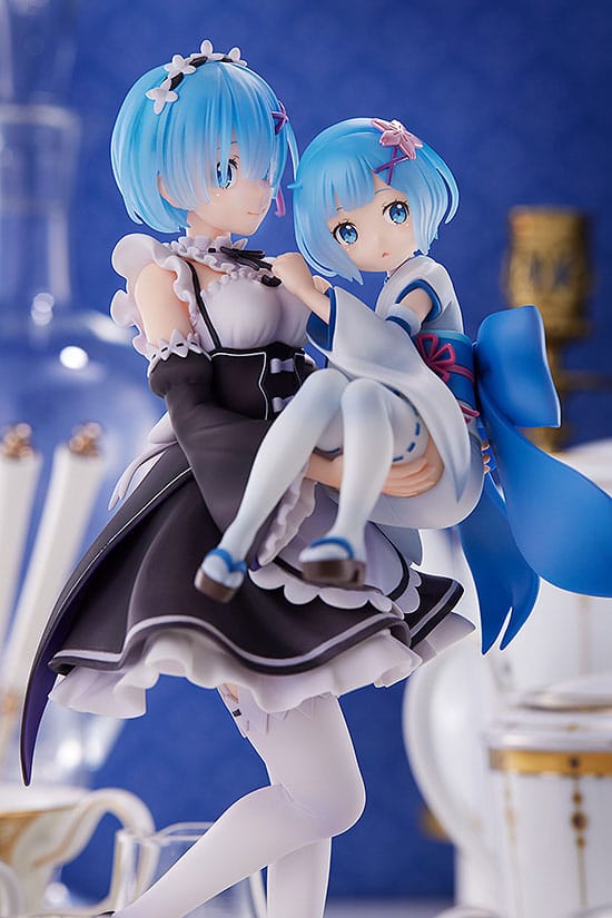 Re:Zero Starting Life in Another World PVC Statue 1/7 Rem &amp; Childhood Rem 23 cm