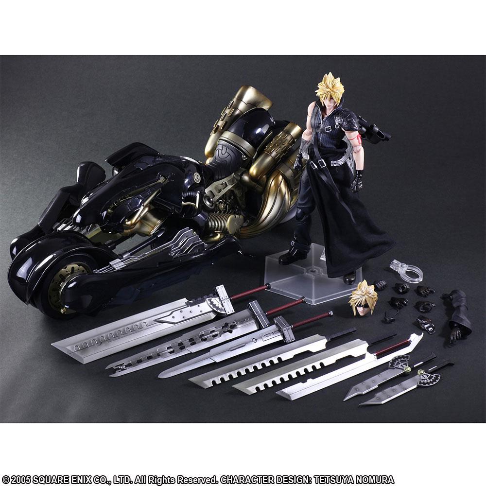 Final Fantasy VII Advent Children Play Arts Kai Action Figure Cloud Strife &amp; Fenrir 28 cm