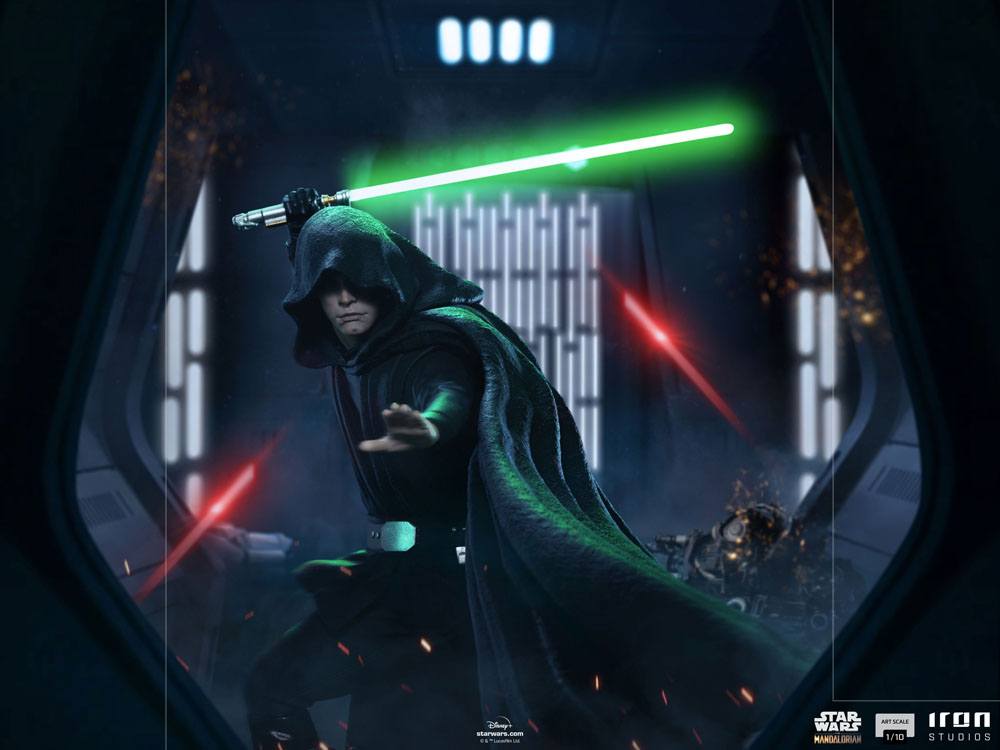 Star Wars The Mandalorian BDS Art Scale Statue 1/10 Luke Skywalker Combat Version 24 cm