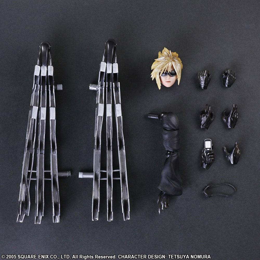 Final Fantasy VII Advent Children Play Arts Kai Action Figure Cloud Strife &amp; Fenrir 28 cm