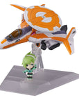 Macross Delta Tiny Session Vehicle mit Action Figure VF-31E Siegfried (Chuck Mustang Use) with Reina Prowler 10 cm