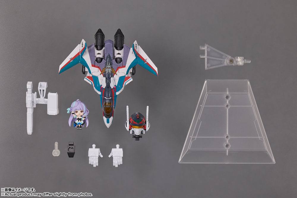 Macross Delta Tiny Session Vehicle mit Action Figure VF-31C Siegfried (Arad Mölders Use) with Mikumo Guynemer 10 cm