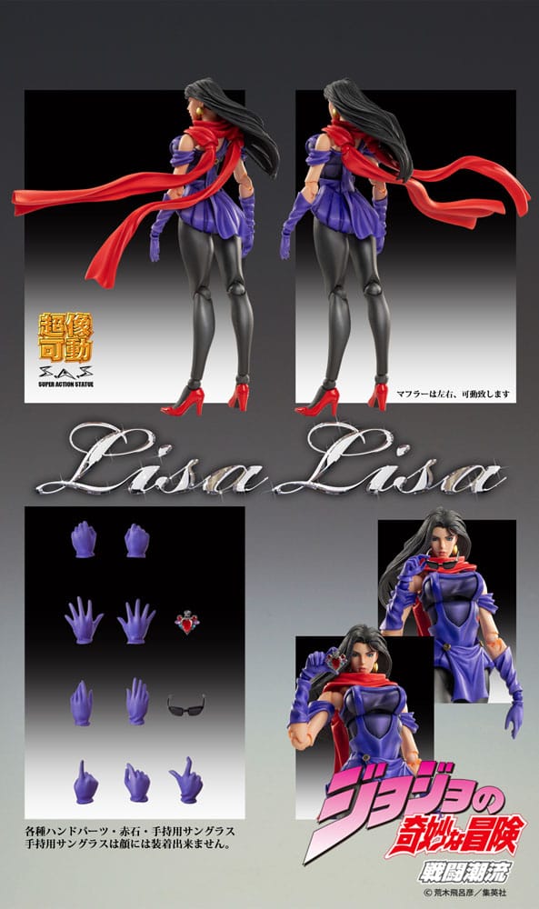 JoJo&#39;s Bizarre Adventure Part 2: Battle Tendency Action Figure Chozokado (Lisa Lisa) 15 cm