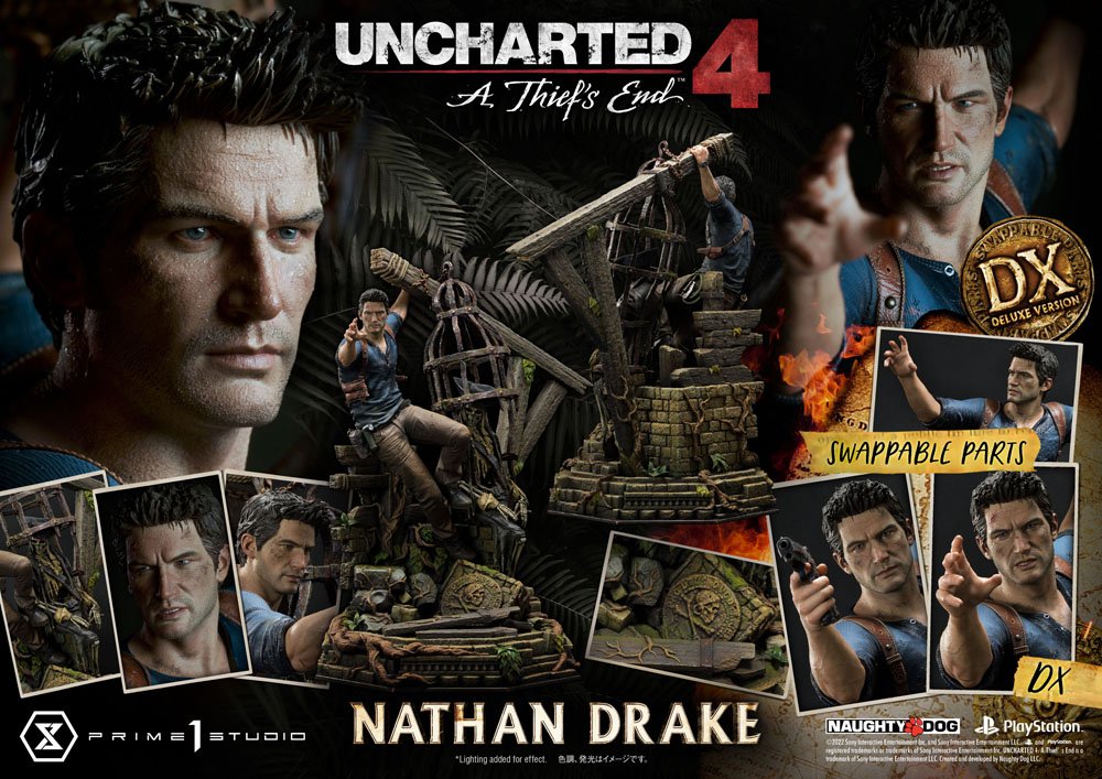 Uncharted 4: A Thief&#39;s End Ultimate Premium Masterline Statue 1/4 Nathan Drake Deluxe Bonus Version 69 cm