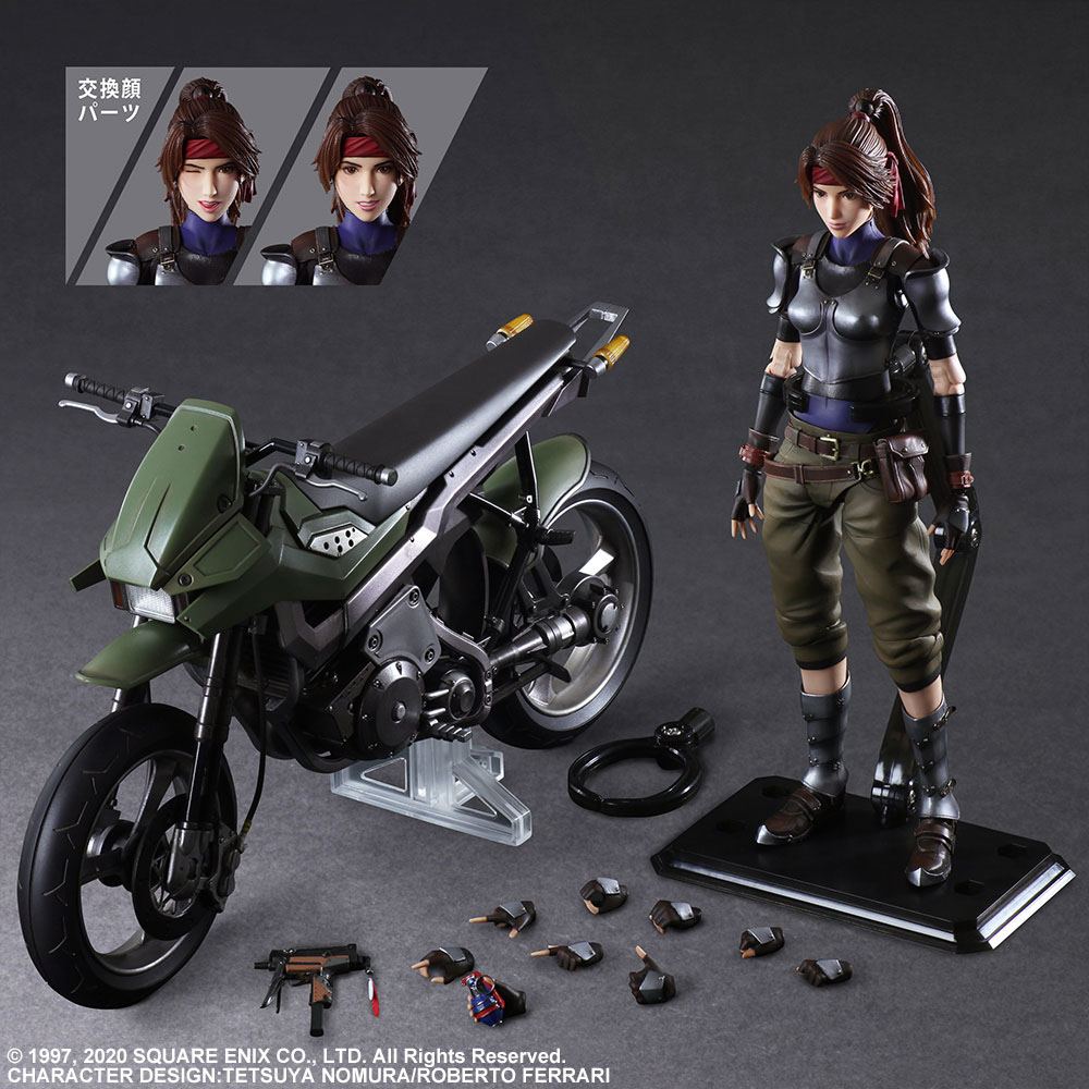 Final Fantasy VII Remake Play Arts Kai Action Figure &amp; Vehicle Jessie &amp; Bike