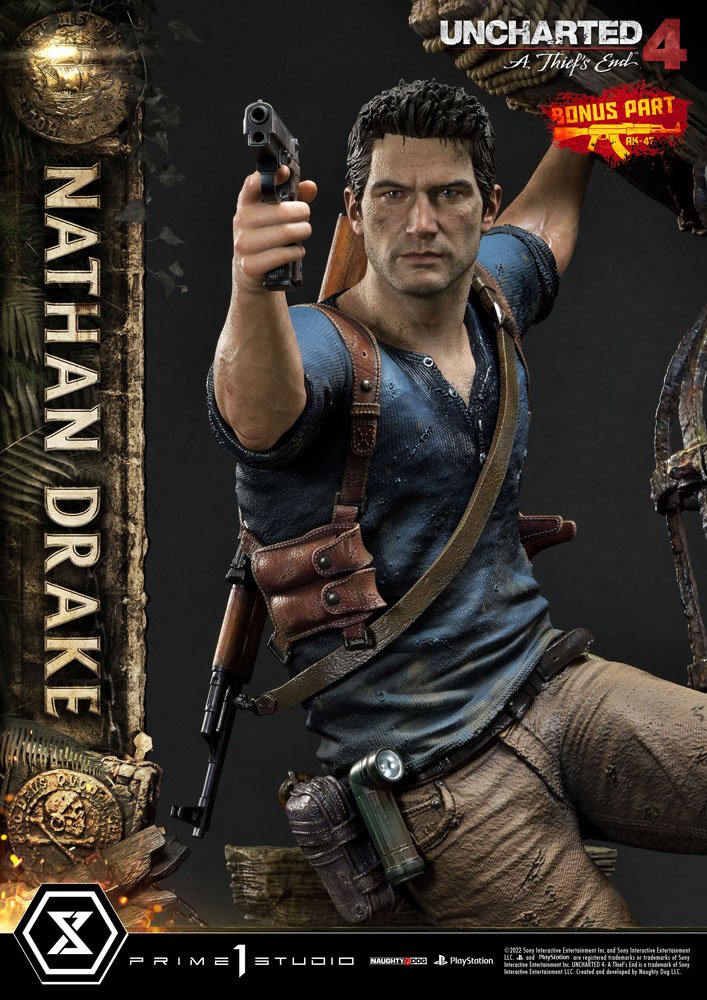 Uncharted 4: A Thief&#39;s End Ultimate Premium Masterline Statue 1/4 Nathan Drake Deluxe Bonus Version 69 cm