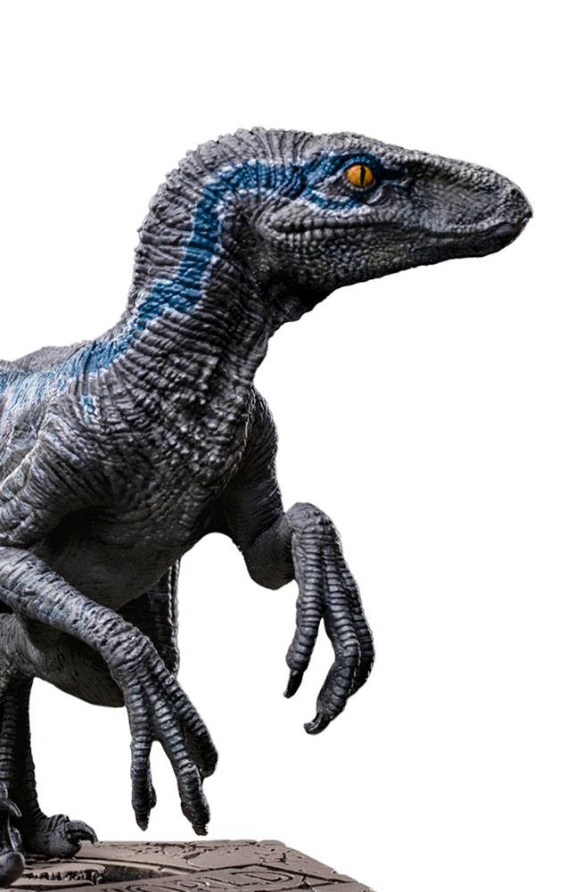 Jurassic World Icons Statue Velociraptor B Blue 7 cm