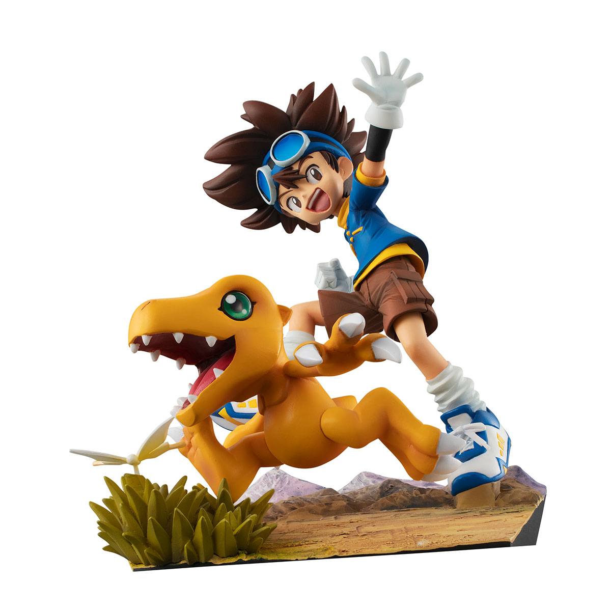 Digimon Adventure G.E.M. Series PVC Statue Taichi Yagami &amp; Agumon 20th Anniversary 12 cm