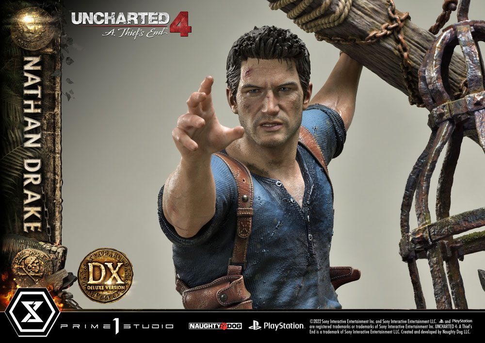 Uncharted 4: A Thief&#39;s End Ultimate Premium Masterline Statue 1/4 Nathan Drake Deluxe Bonus Version 69 cm