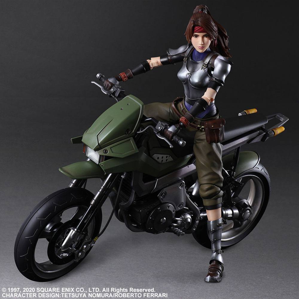 Final Fantasy VII Remake Play Arts Kai Action Figure &amp; Vehicle Jessie &amp; Bike
