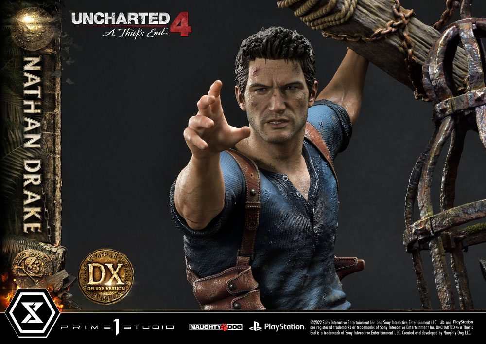 Uncharted 4: A Thief&#39;s End Ultimate Premium Masterline Statue 1/4 Nathan Drake Deluxe Bonus Version 69 cm