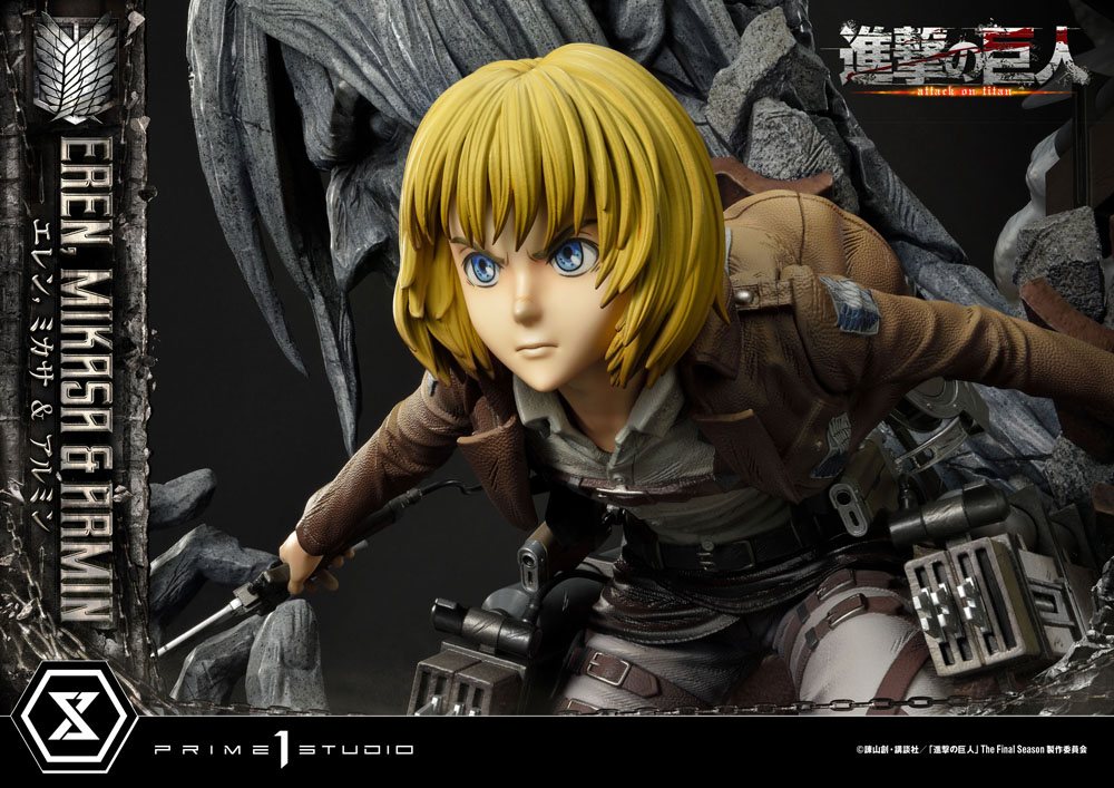 Attack on Titan Ultimate Premium Masterline Statue Eren, Mikasa, &amp; Armin 72 cm