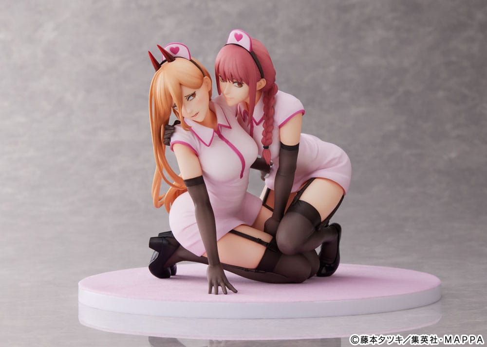Chainsaw Man PVC Statue 1/7 Power &amp; Makima Nurse Ver. 14 cm
